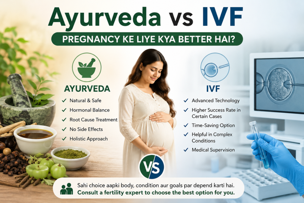 Ayurveda vs IVF for pregnancy treatment comparison